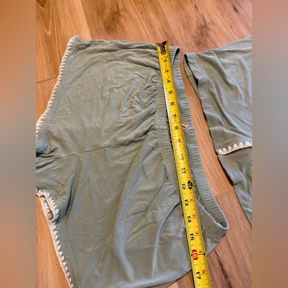 Eberjey Frida TENCEL™ Modal Shortie Short PJ Set Eucalyptus/Ivory Large - Picture 6 of 6